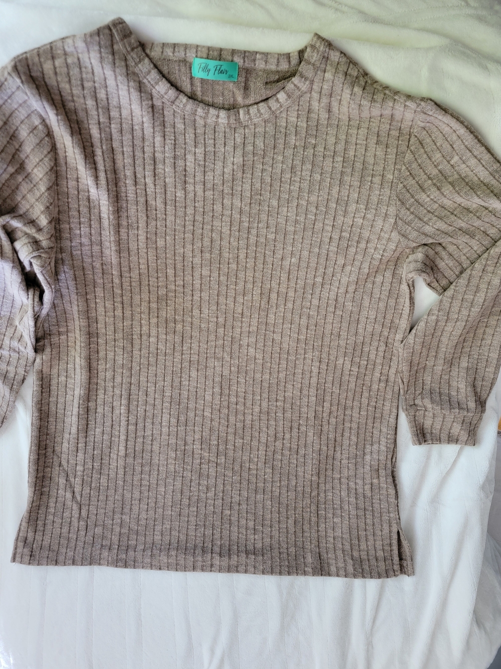 Filly Flair Brand Mocha Wide Rib Hacce Tunic - NWOT